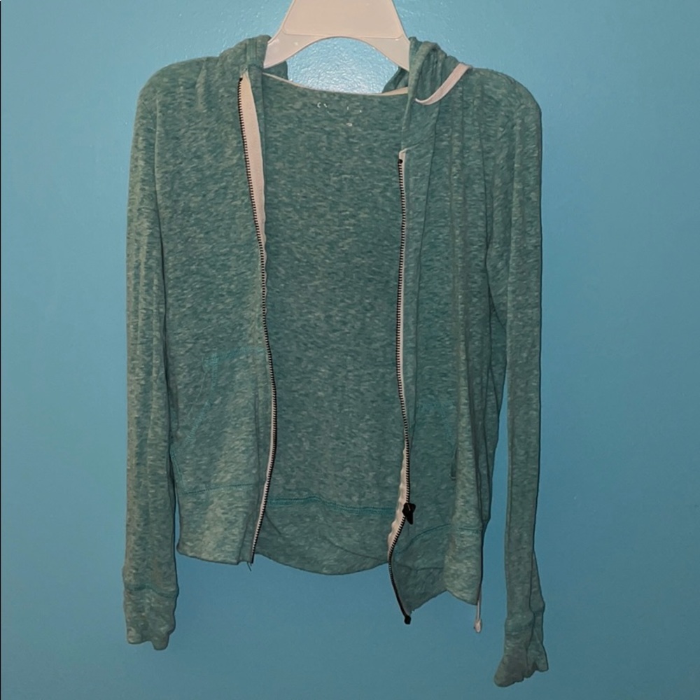 Light long sleeve zip up hoodie